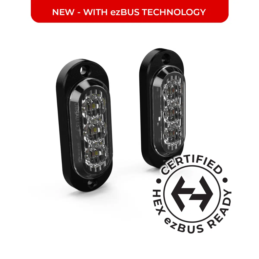 [DNL.T3S.10300] DENALI T3-S SMART Rear Switchback LED Turn Signal Pods (TWO LIGHT PODS)